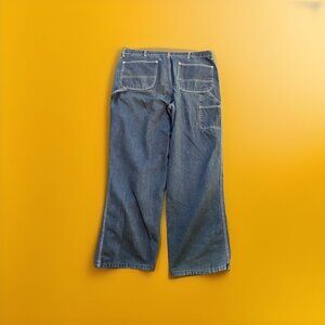 Vintage Roebucks Carpenter Jeans Blue Denim Workwear Pants 36x30